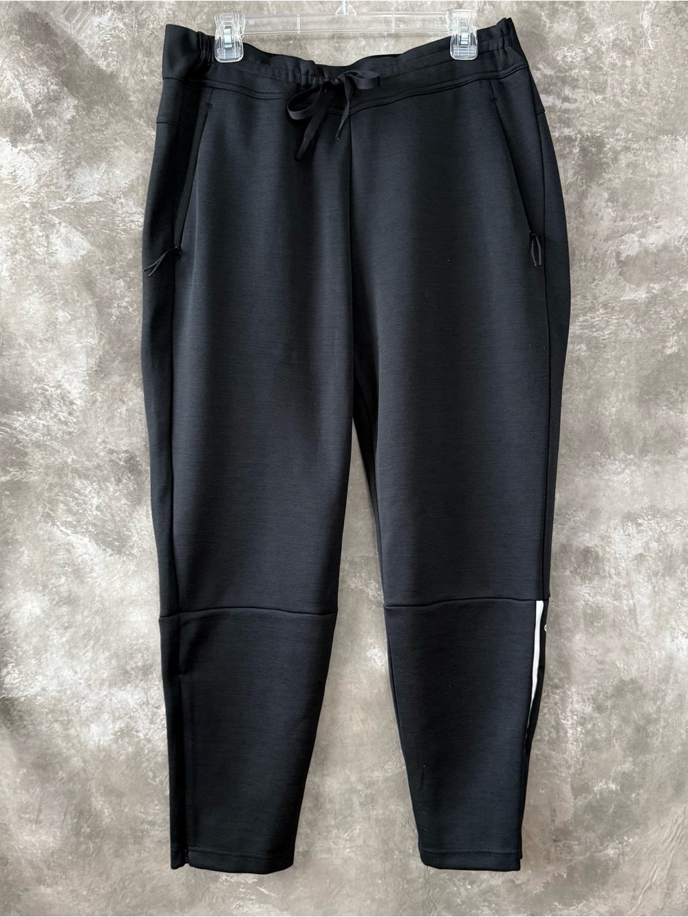 adidas Black Men's Tech Fleece Joggers with Side Zip (love 27)